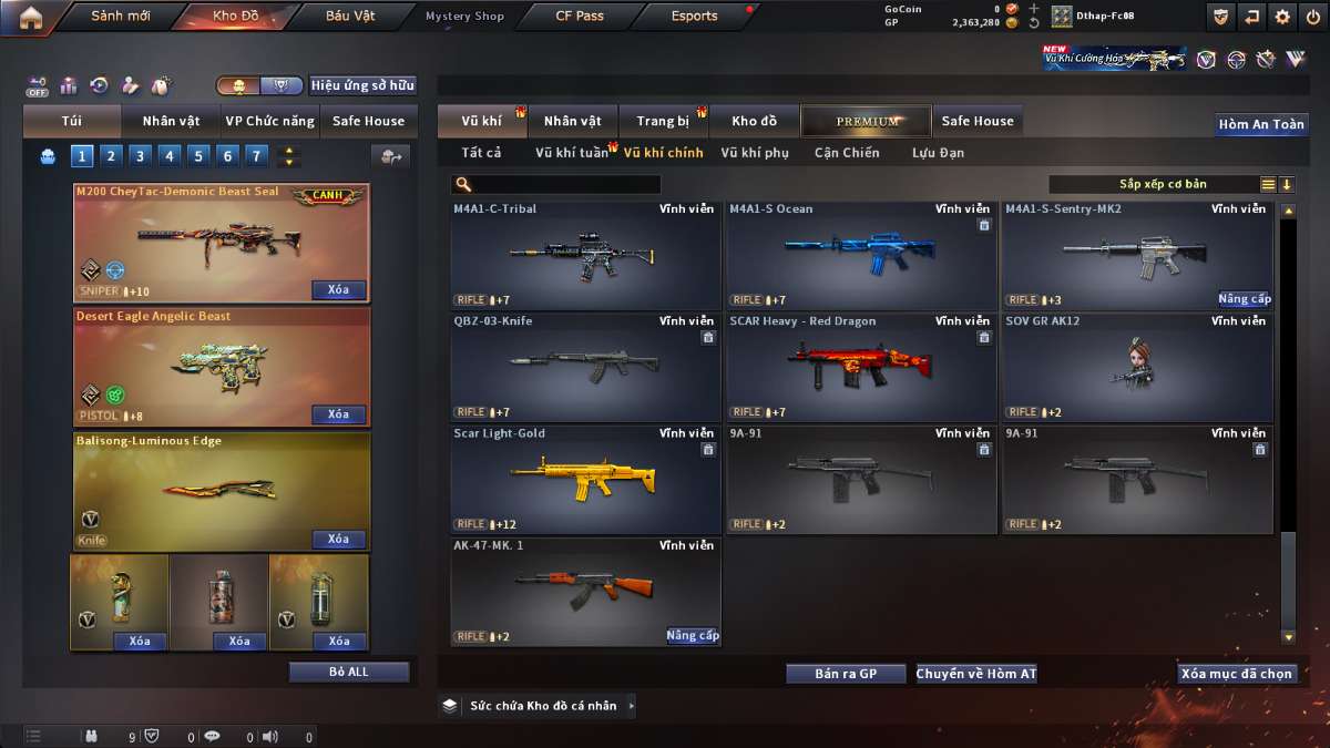 shop acc cf uy tin gia re